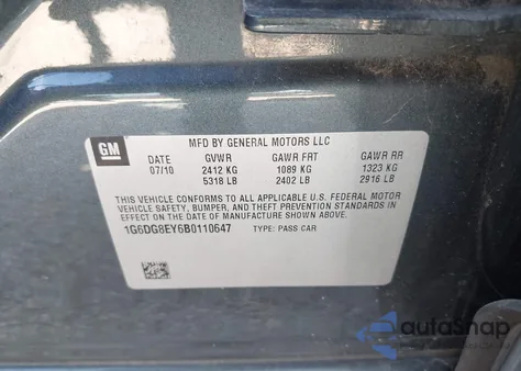 2011 Cadillac Cts Luxury z USA, uszkodzony, nr VIN 1G6DG8EY6B0110647